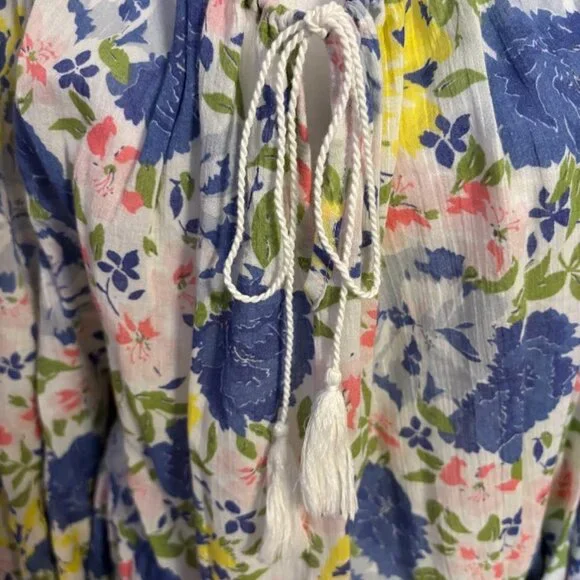 NWOT CHAPS Multi Color 100% Cotton Long Sleeve Blouse - size 3x - Picture 6 of 16